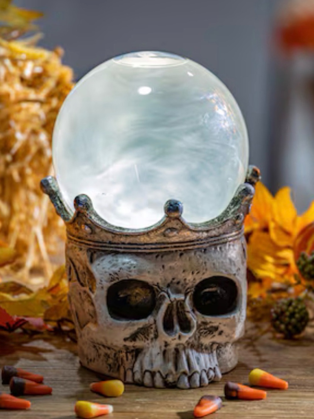 Gerson International 7.5-in Lighted Skull Figurine